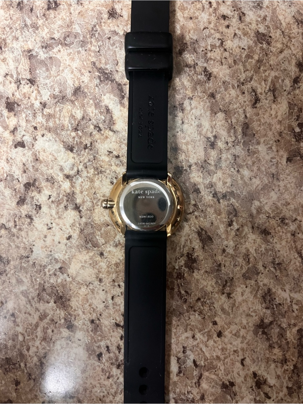kate spade Black Silicone Stud-Textured Watch with Gold Accents - Picture 3 of 3